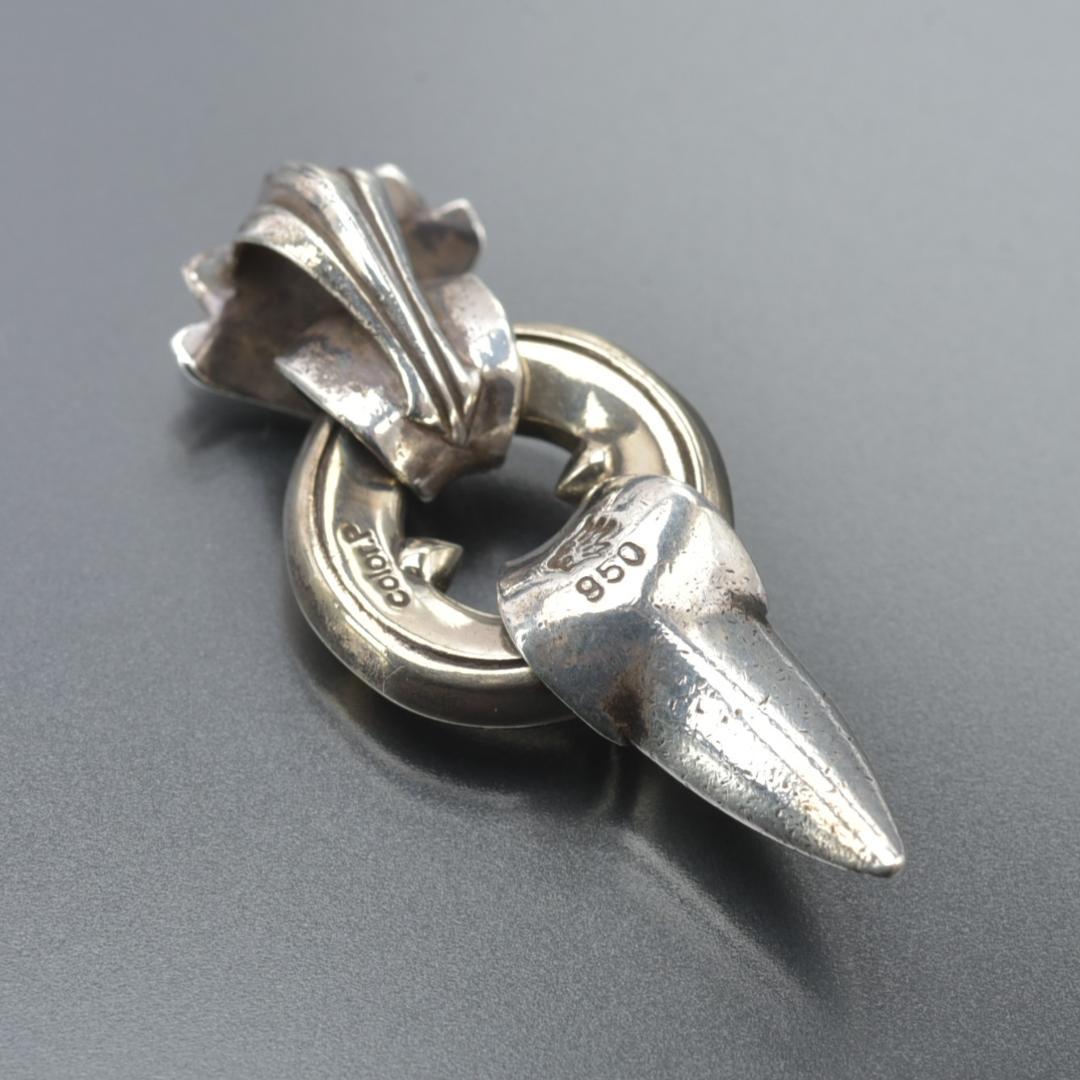 磨き済/良品 ライオンハート ファングドペンダントトップ SV/950 シルバー