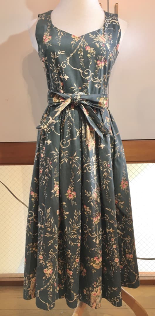 ○juliette et justine グリーンフローラル ワンピース