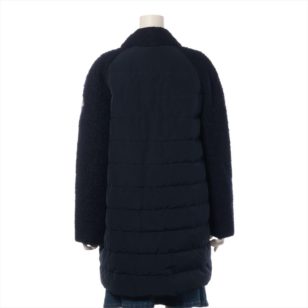 美品 モンクレール 15年 モヘヤ ダウンジャケット 2 ネイビー CATHY
