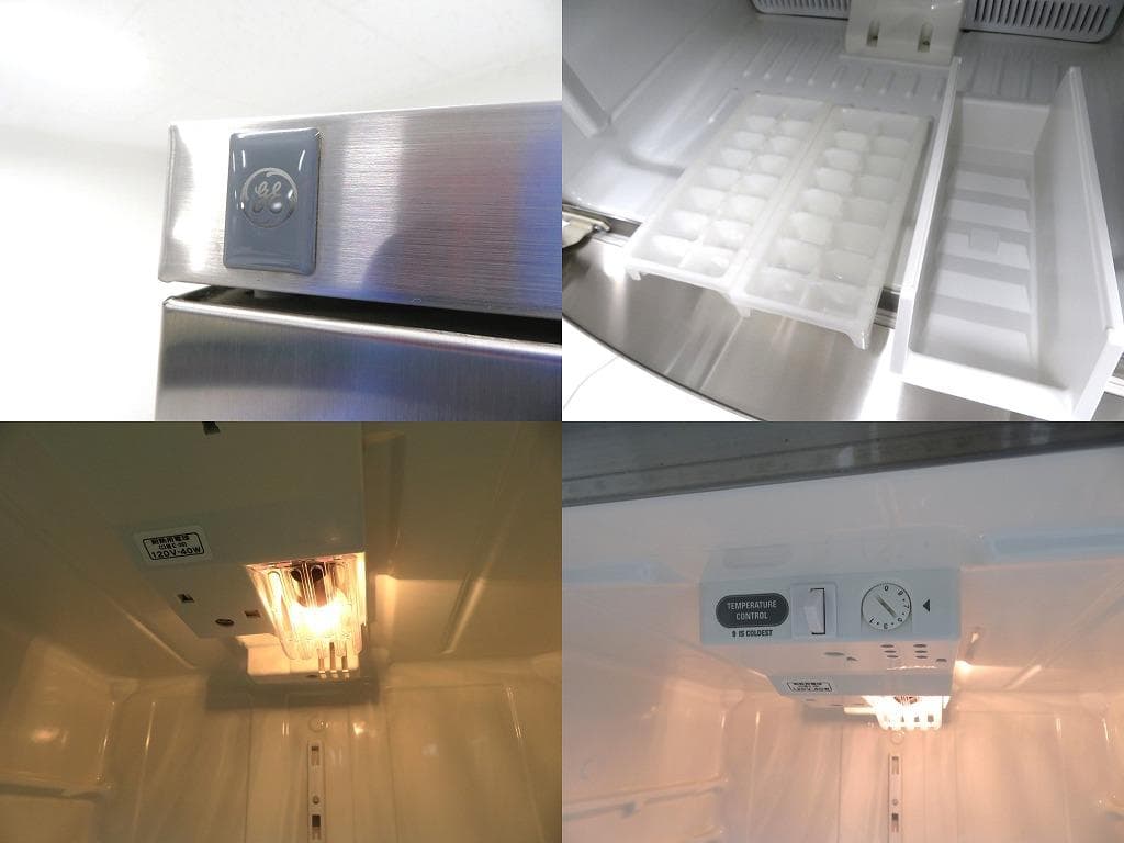 美品　GE　ステンレス　2ドア　大型　冷凍庫　冷蔵庫　モダン　高級