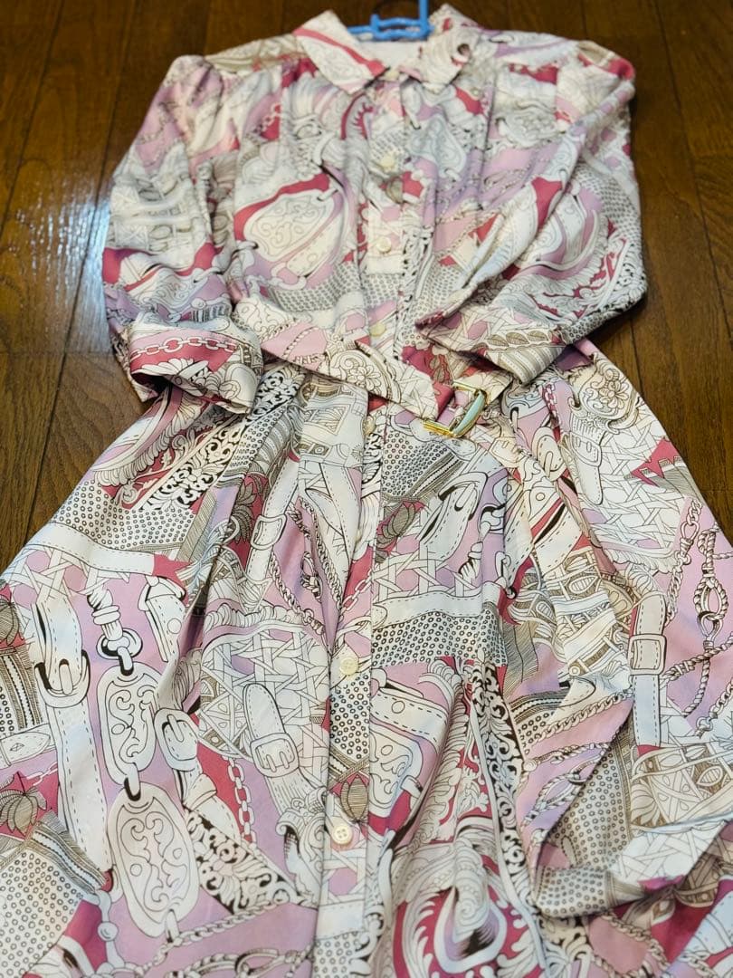 グレースコンチネンタル　グレースクラス　スカーフプリントシャツドレス