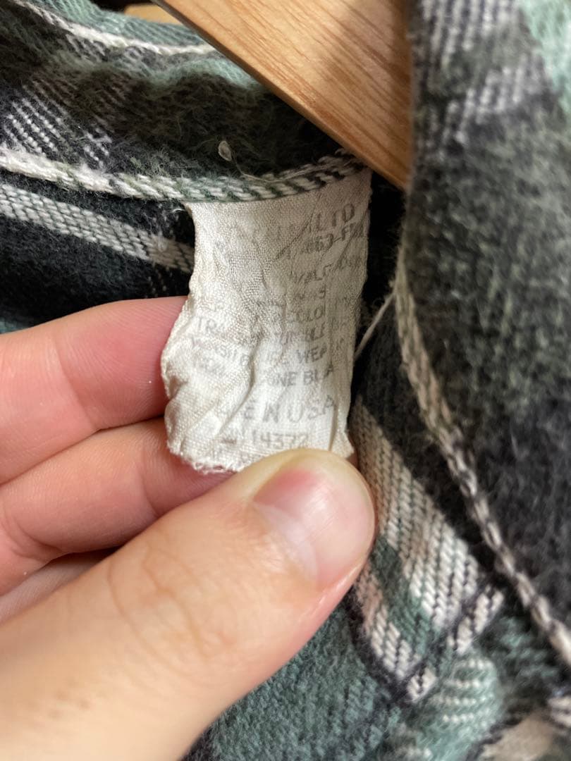 USA製 FIVE BROTHER ヘビーネル 緑黒チェック L