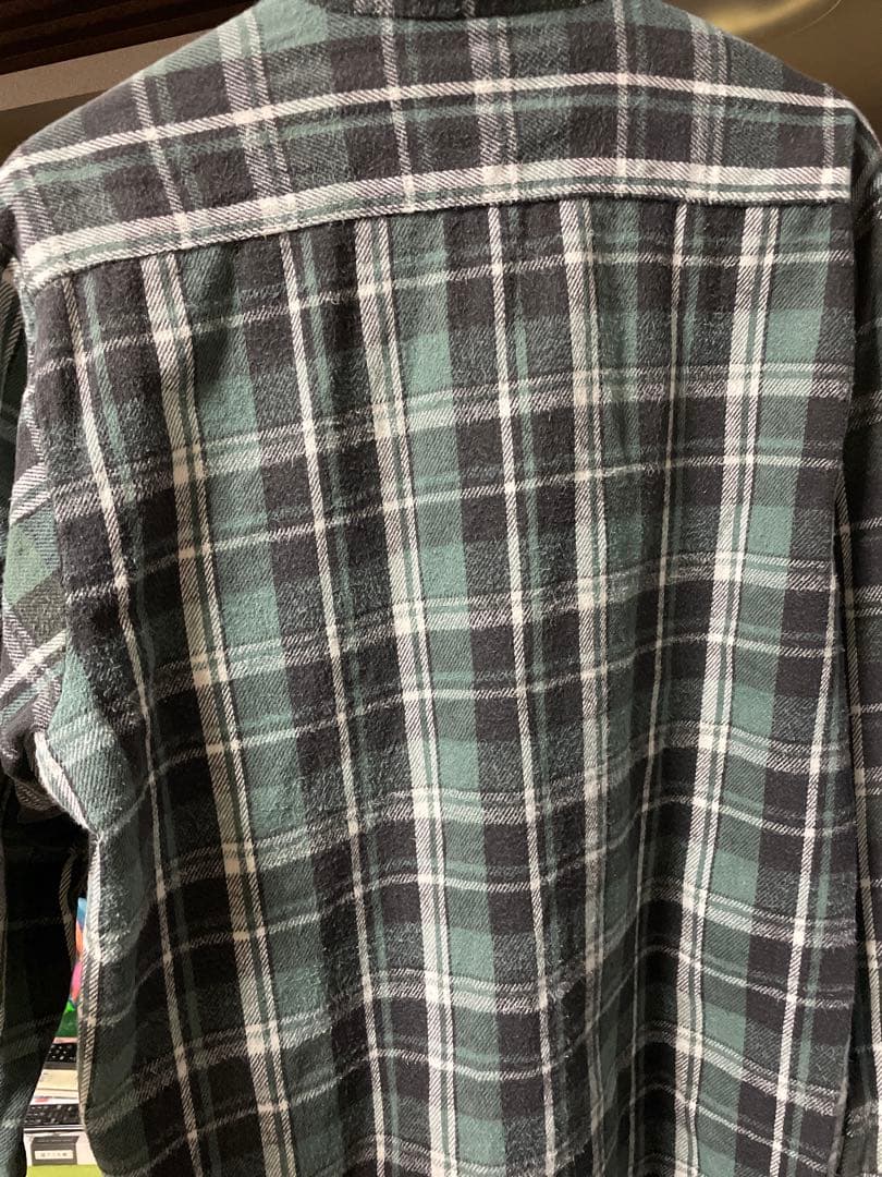 USA製 FIVE BROTHER ヘビーネル 緑黒チェック L