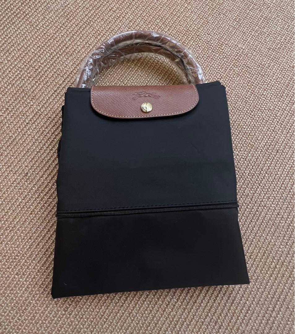 ロンシャン ルプリアージュ 拡張 大容量 ボストン 旅行　黒　ブラックhow