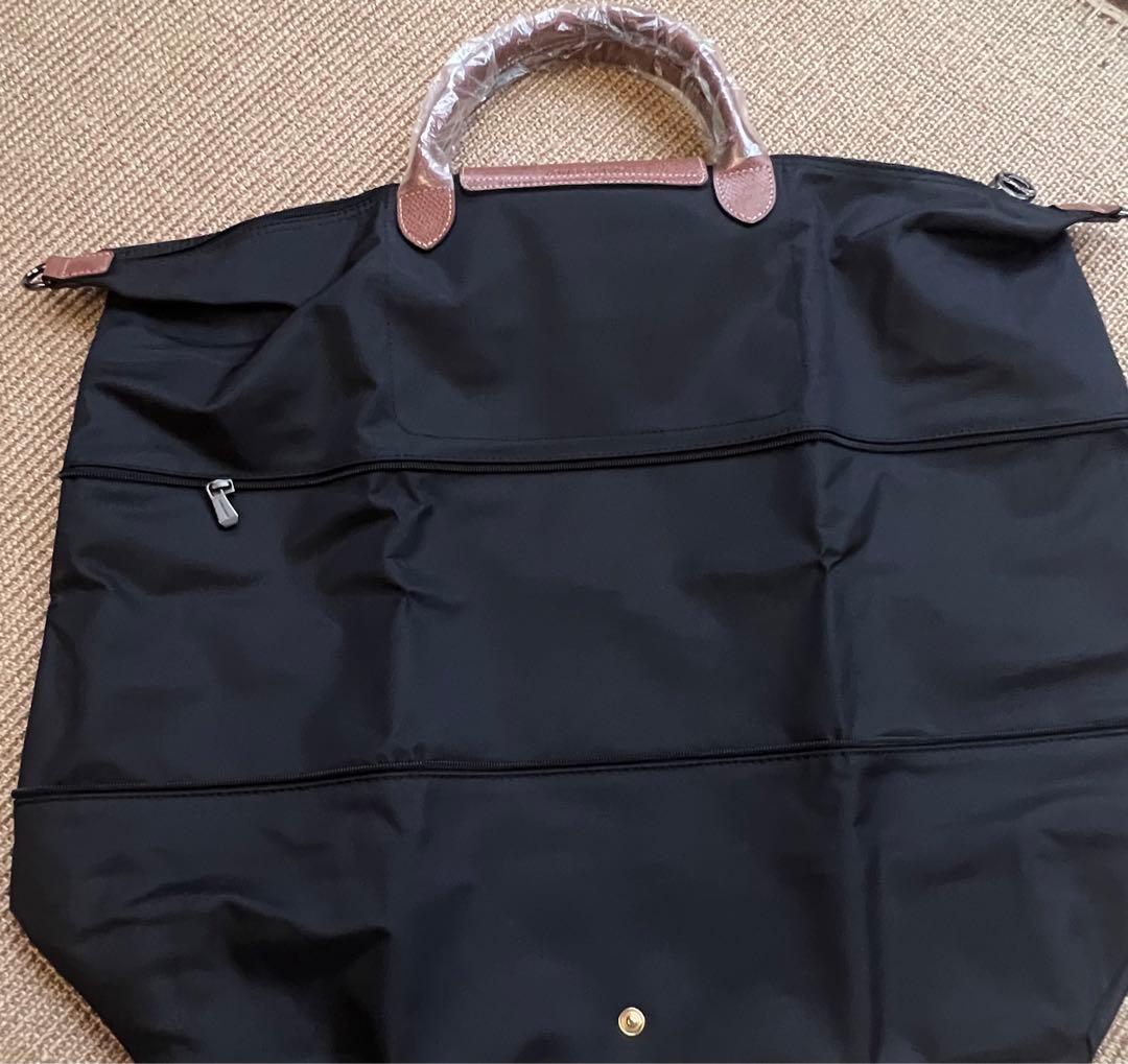 ロンシャン ルプリアージュ 拡張 大容量 ボストン 旅行　黒　ブラックhow