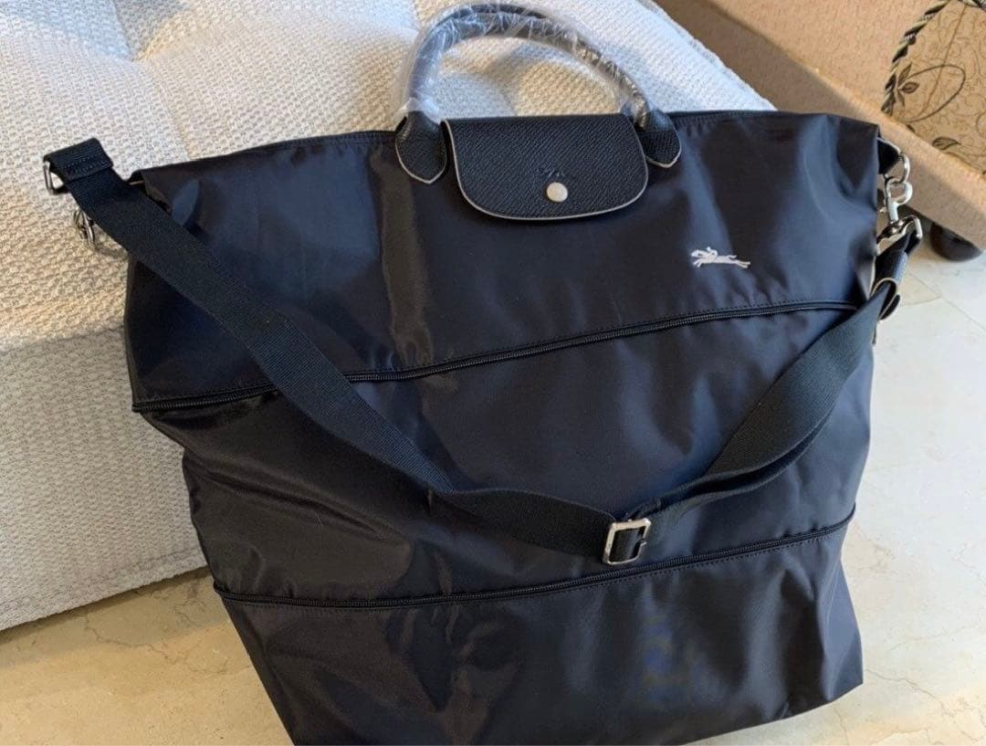 ロンシャン ルプリアージュ 拡張 大容量 ボストン 旅行　黒　ブラックhow