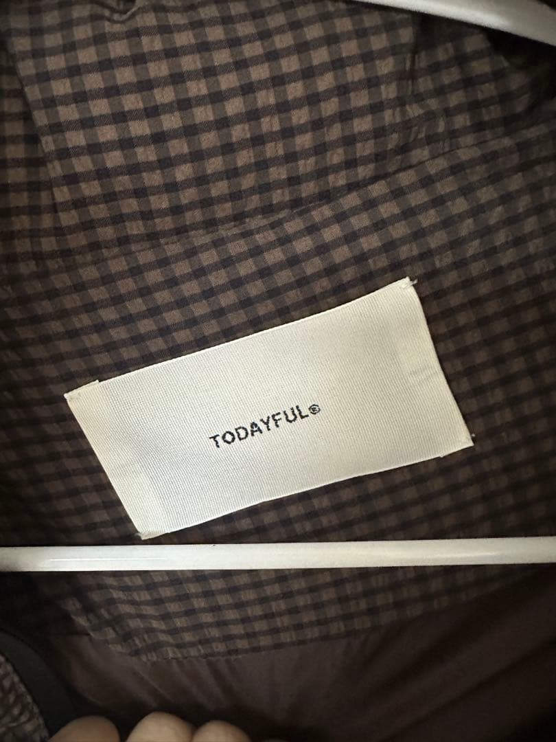 ジャケット・アウター Todayful Check Down Jacket