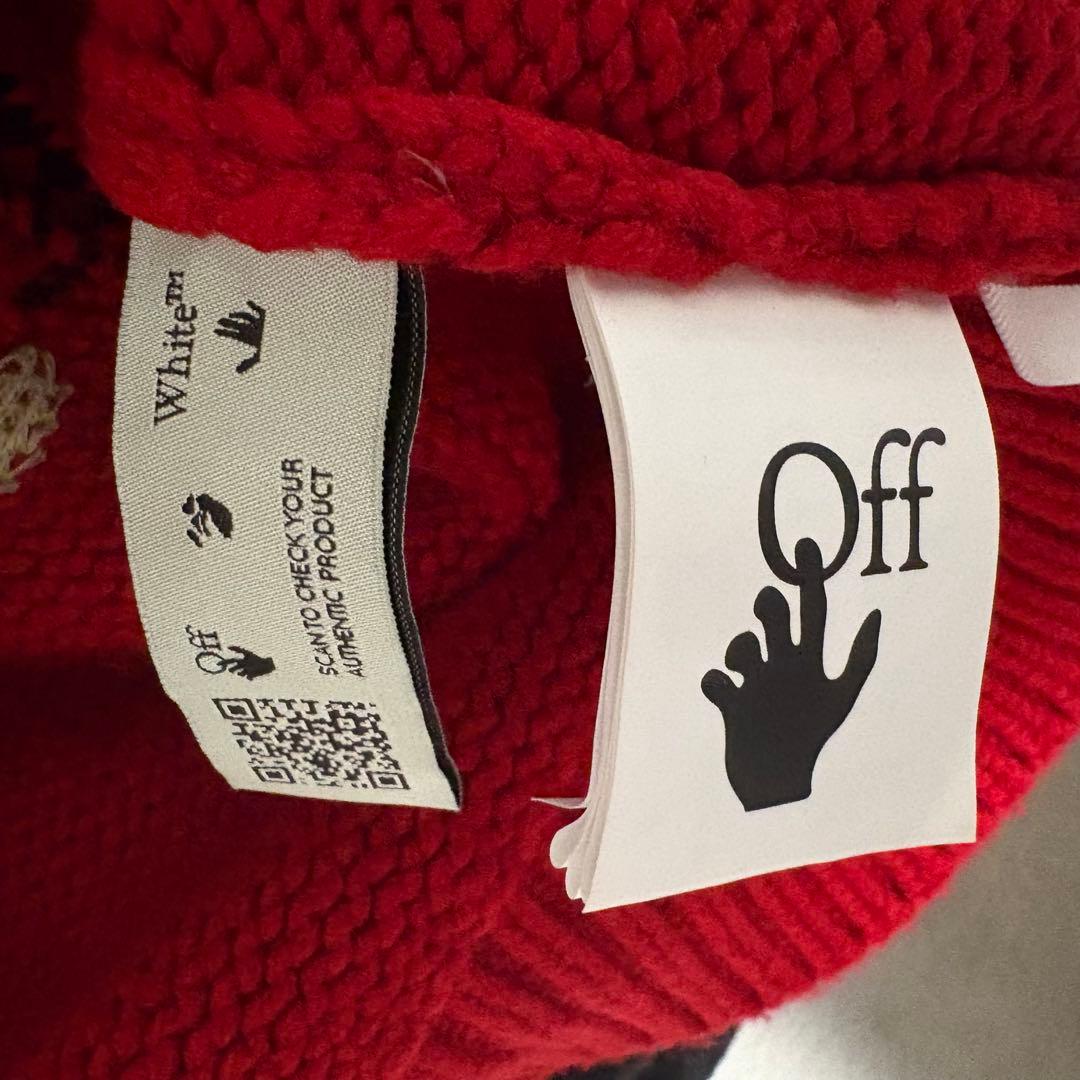 Off-White レッド ニットセーター L 値下げ交渉可能です