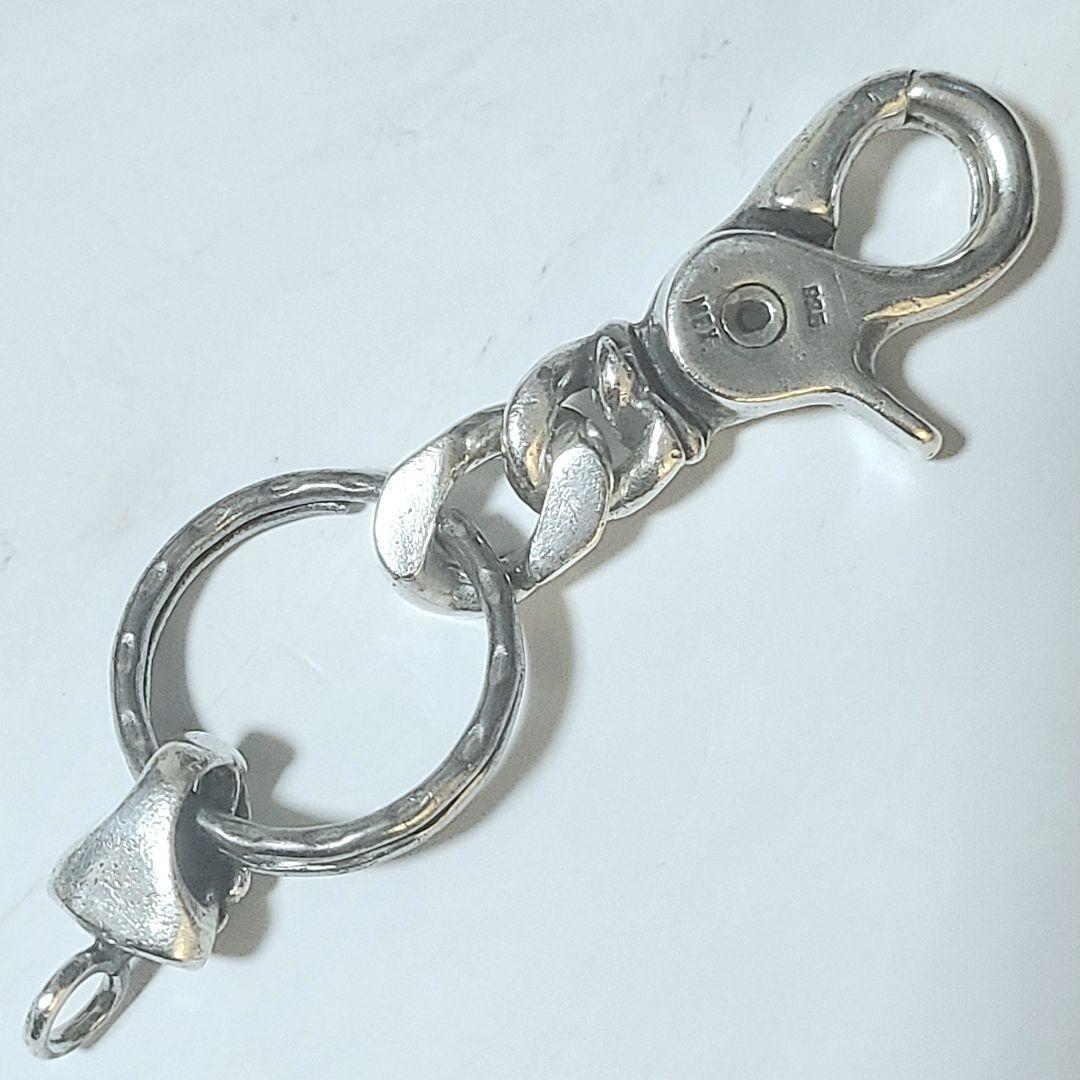 シルバー925 フレア キーチェーン クリップ ノーブランド 百合 ユリ