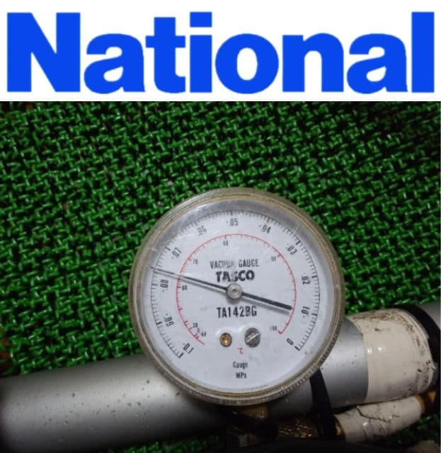 ナショナル 簡易真空ポンプ タスコ バキュームゲージ エアコン 移設 設置