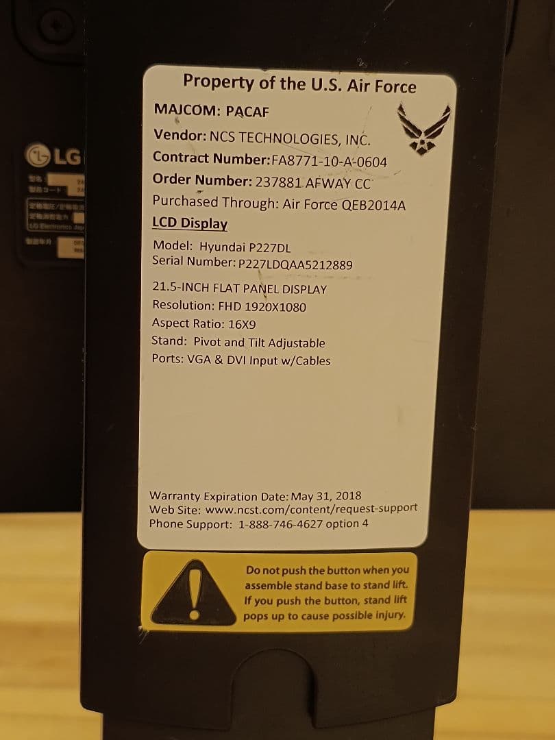 訳あり LG 23.8インチ 4K IPSディスプレイ 24UD58-B