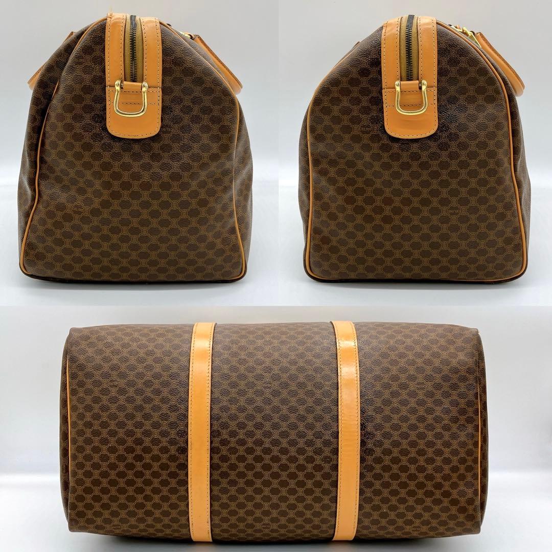 【CELINE】2wayバッグ　ボストンバッグ　マカダム柄　ゴールド金具　南京錠