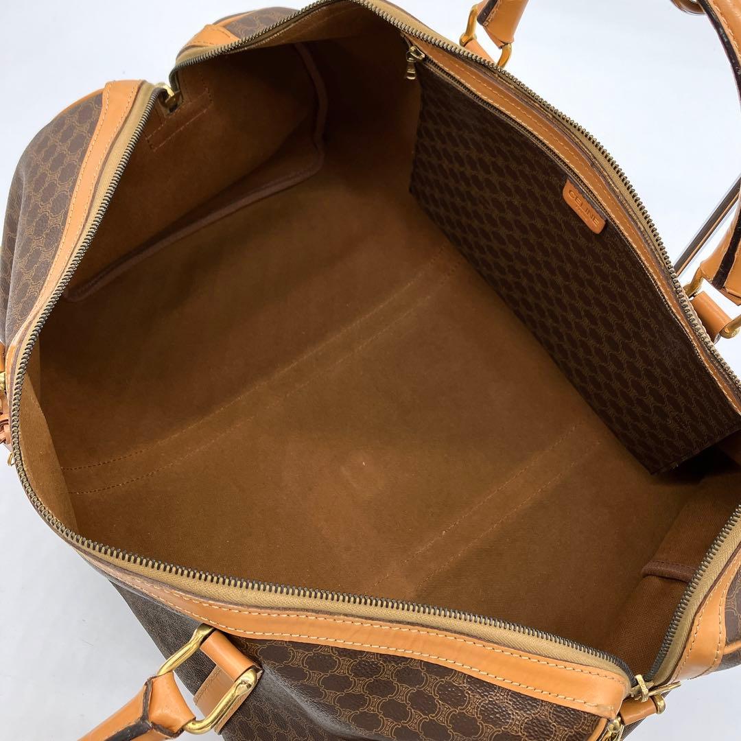 【CELINE】2wayバッグ　ボストンバッグ　マカダム柄　ゴールド金具　南京錠