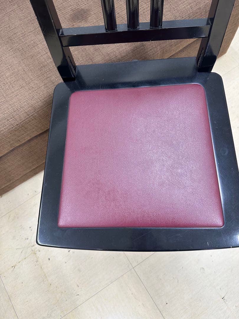 ④YAMAHA 日本製　トムソン椅子　ピアノ椅子 高低自在椅子