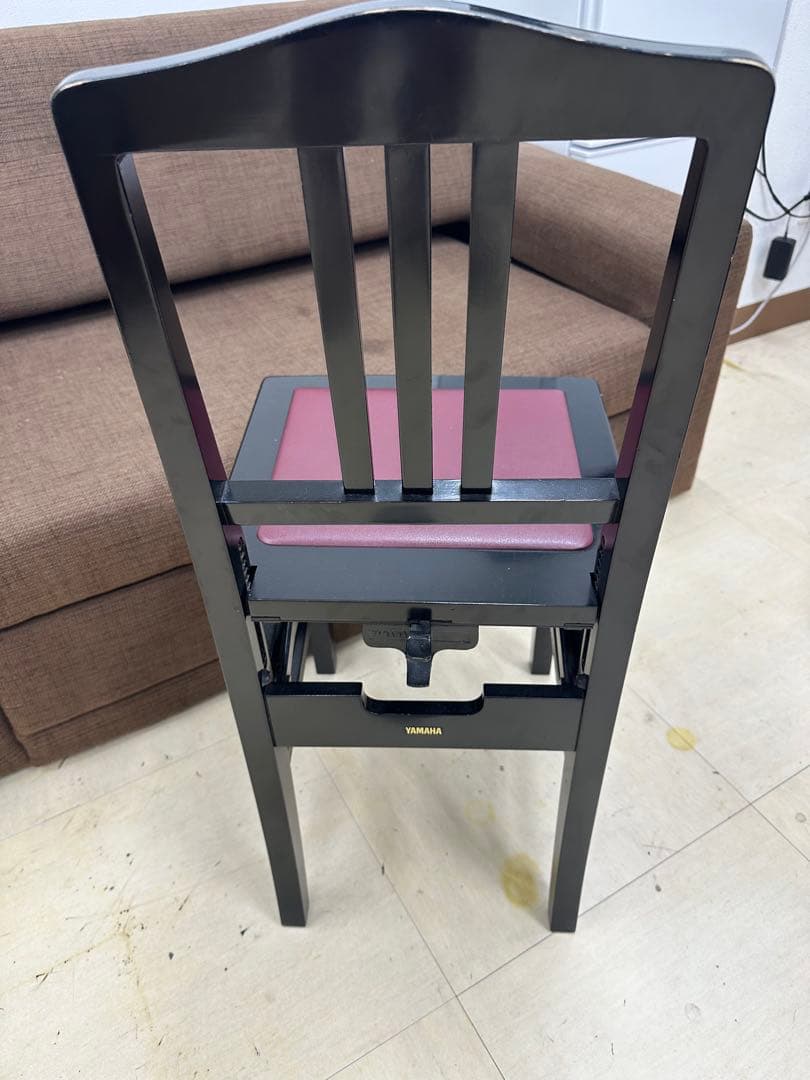 ④YAMAHA 日本製　トムソン椅子　ピアノ椅子 高低自在椅子