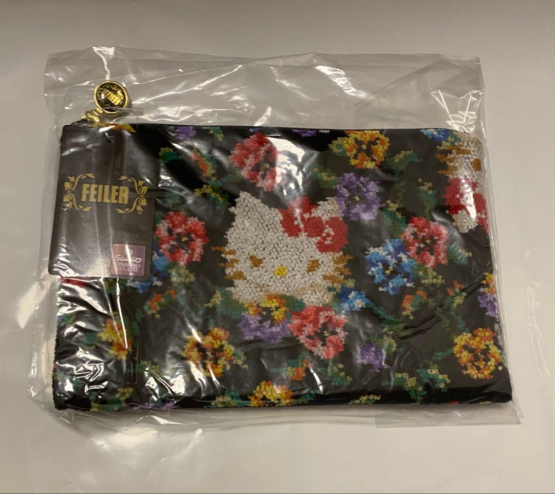 【FEILER】【新品未開封】フェイラー ハローキティコラボ 花柄 ポーチ