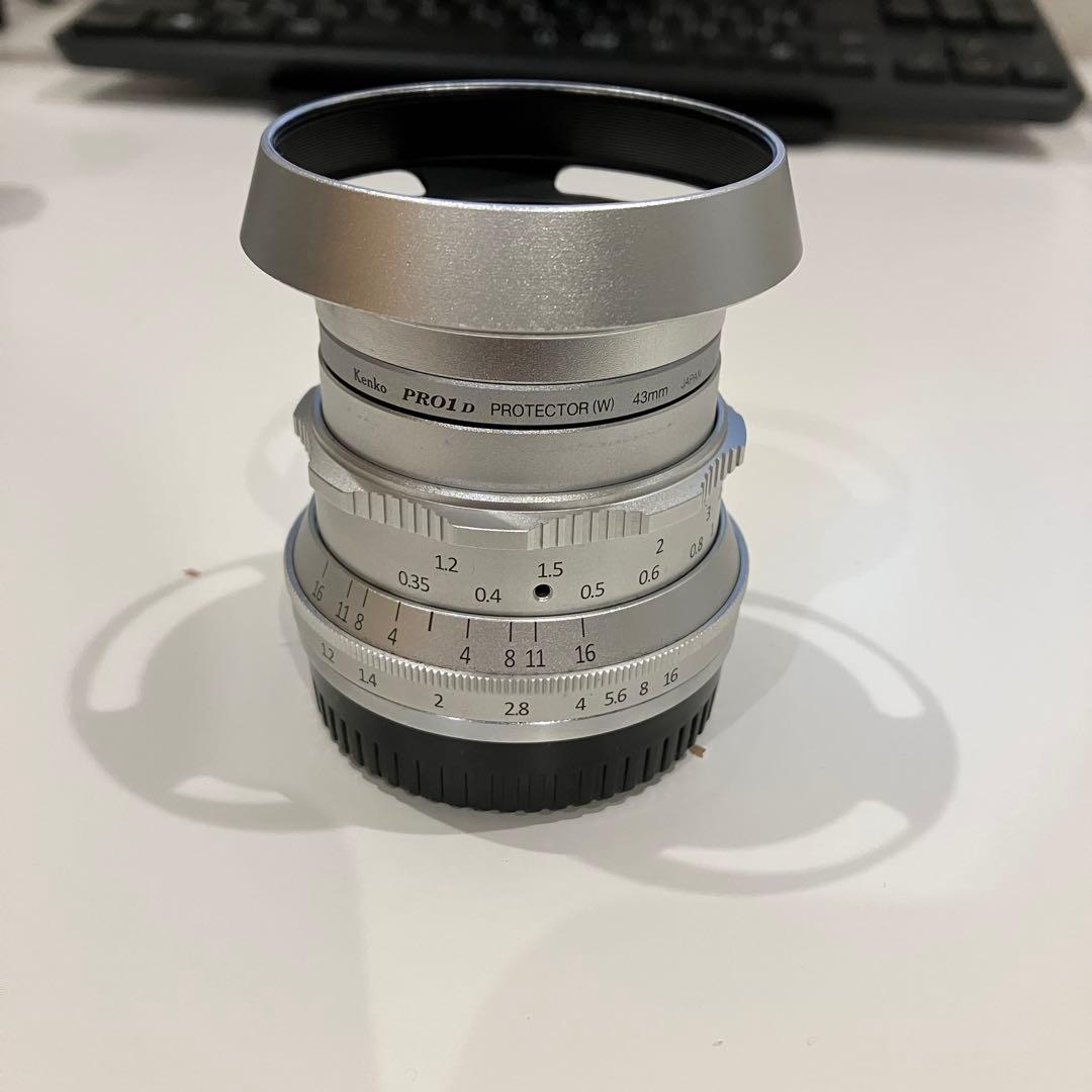 7artisans 35mm f1.2 Xマウント シルバー