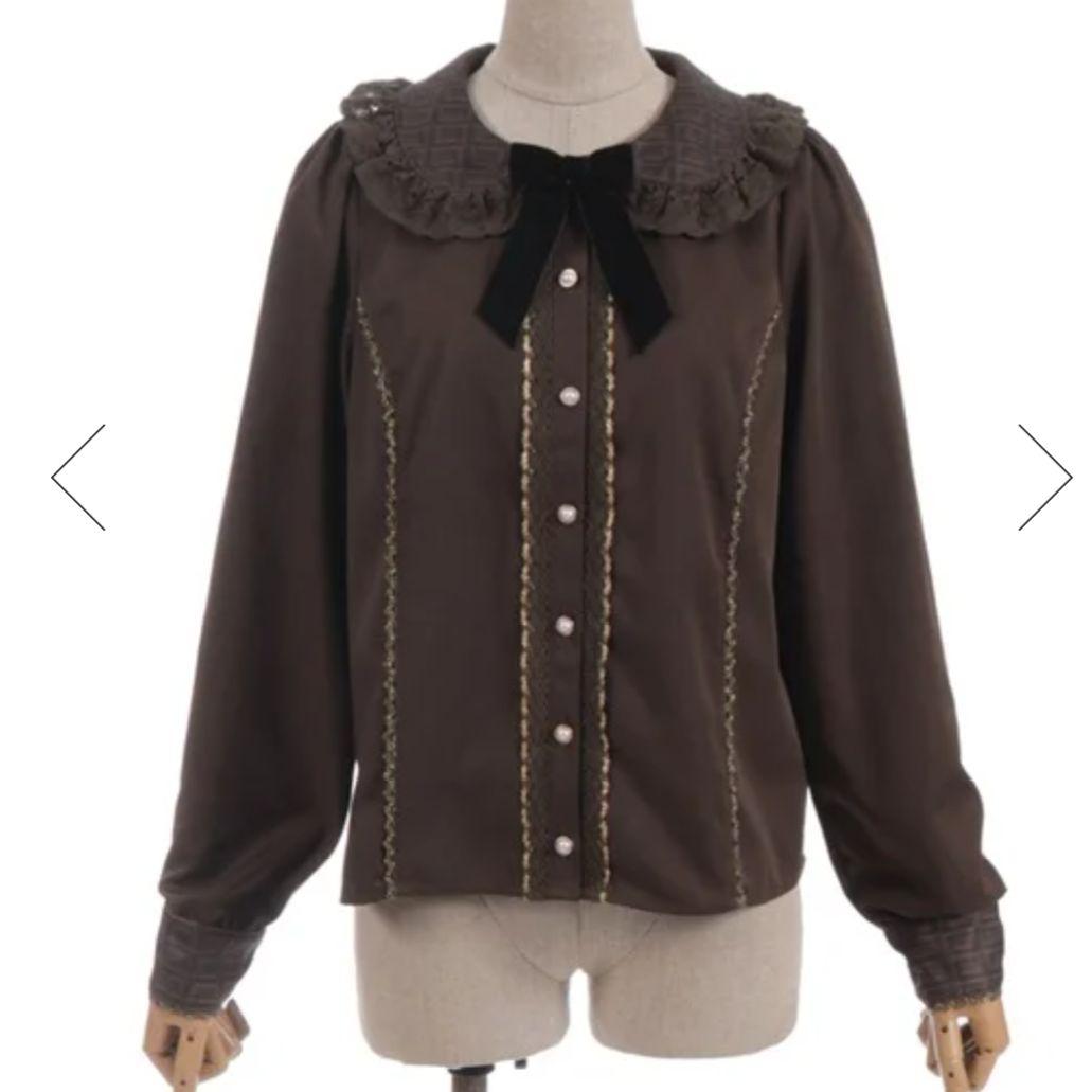 Chalmiere ボンボンショコラ チョコレート柄ブラウス 茶 ロリータ