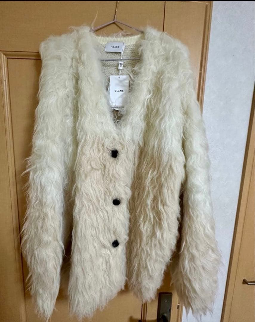 ひ*ぃ様 CLANE BI COLOR SHAGGY KNIT CARDIGAN