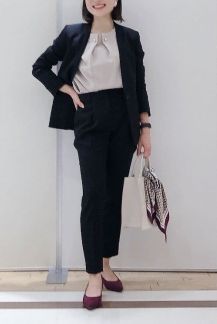 【極美品】PLST プラステ　コンフォートリュクス　ジャケット　パンツ　ネイビー