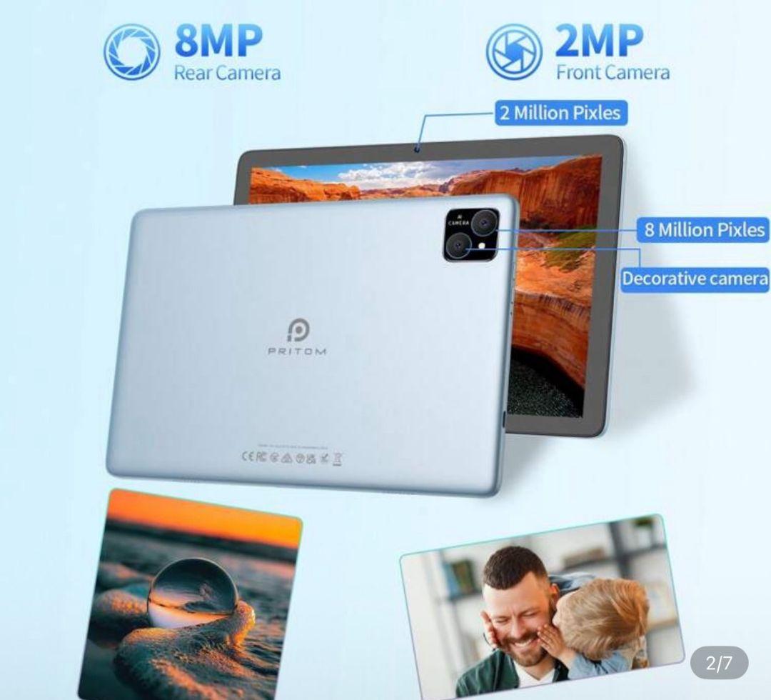 PRITOM Androidタブレット 4GB RAM 128GB ROM