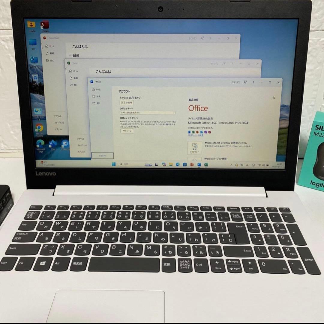 Windows11オフィス付SSDサクサク起動WebカメラLENOVOノートPC