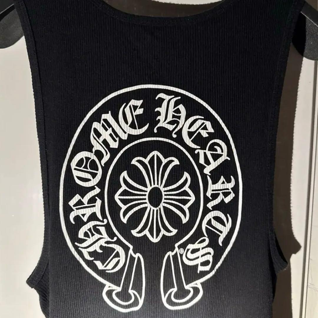 クロムハーツ タンクトップ リブ ホースシュー 黒 ブラック