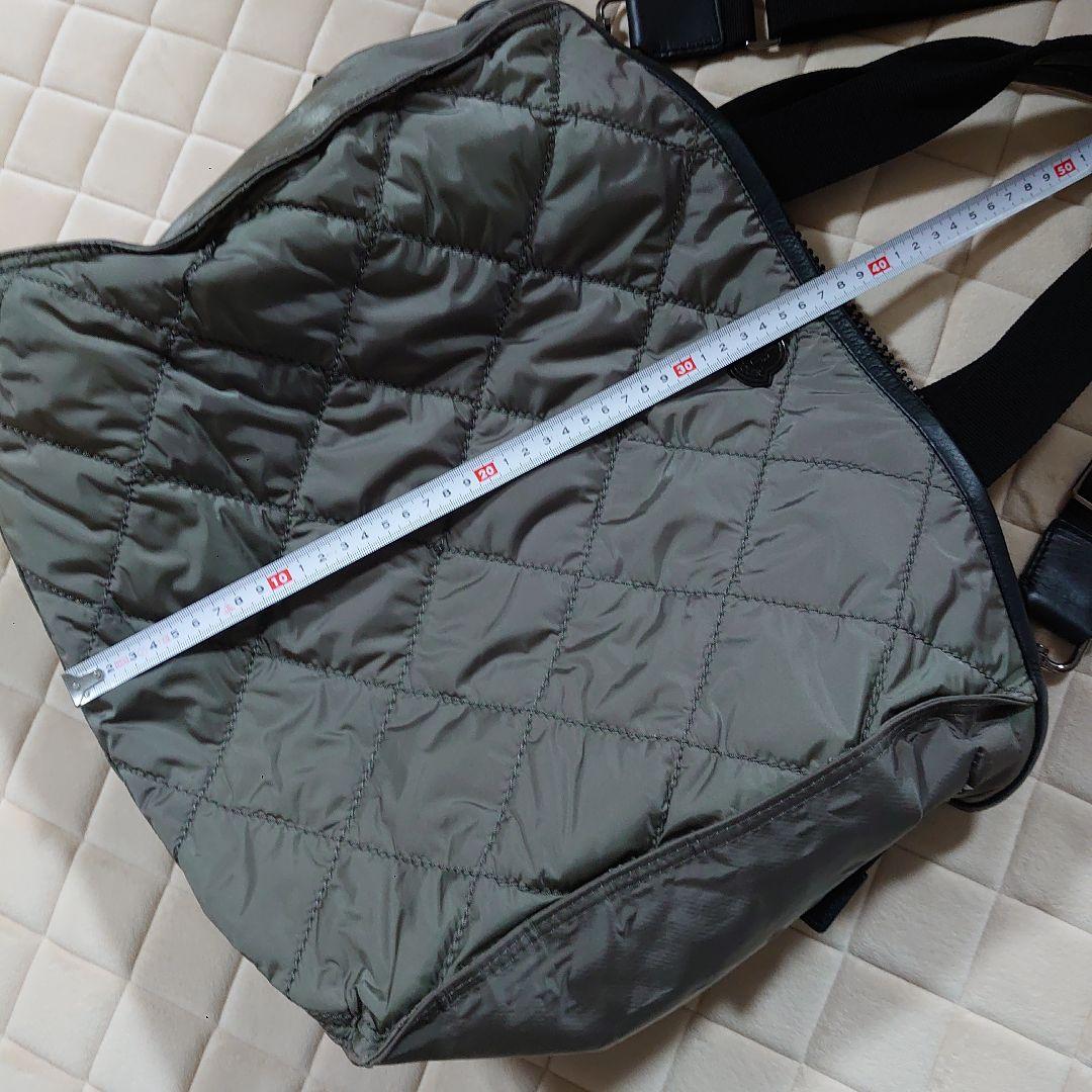 タイムセールMONCLERグレー キルティング トートバッグ