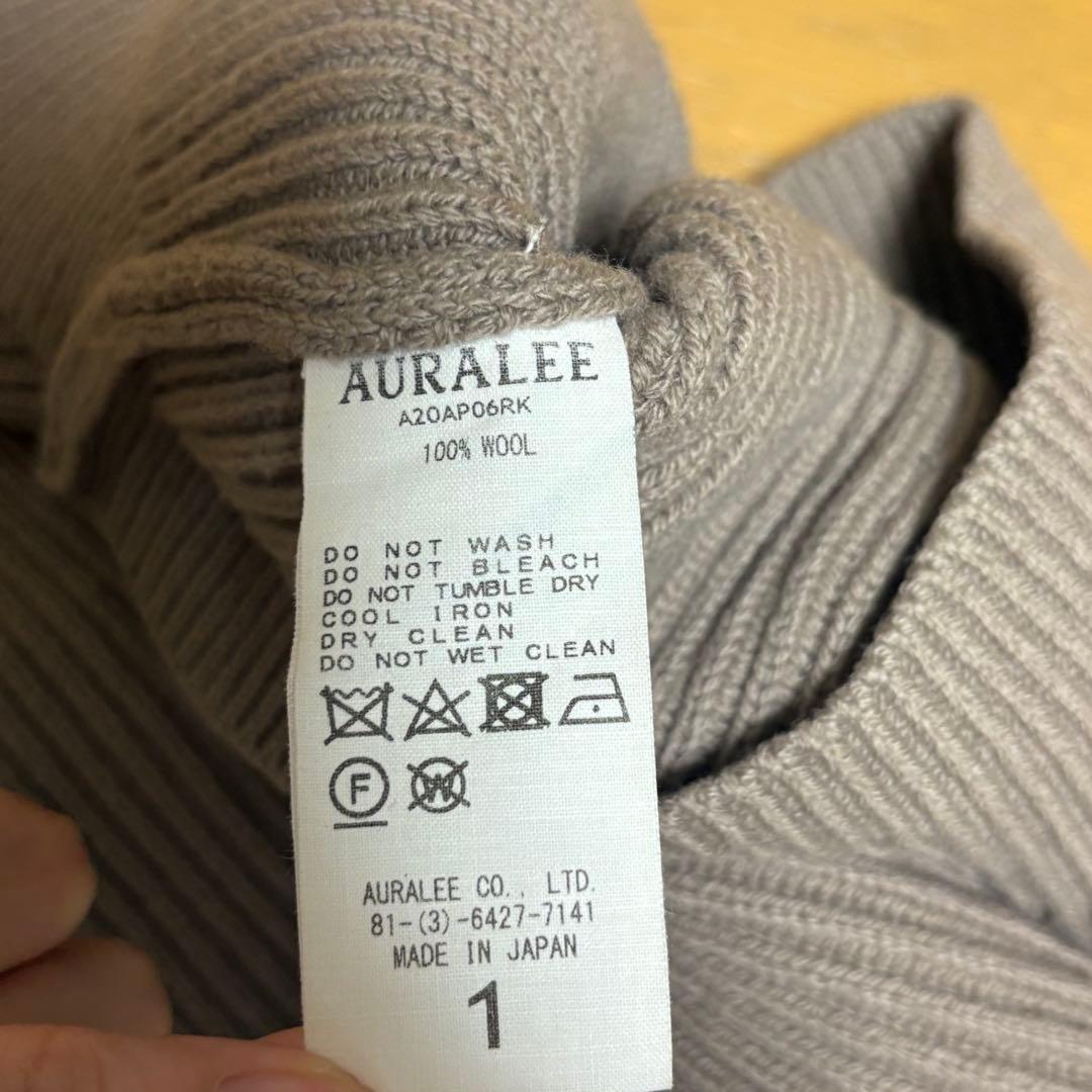トップス AURALEE SUPER FINE WOOL RIB KNIT P/O 3
