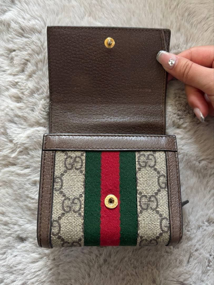 GUCCI GGキャンバス 二つ折り財布