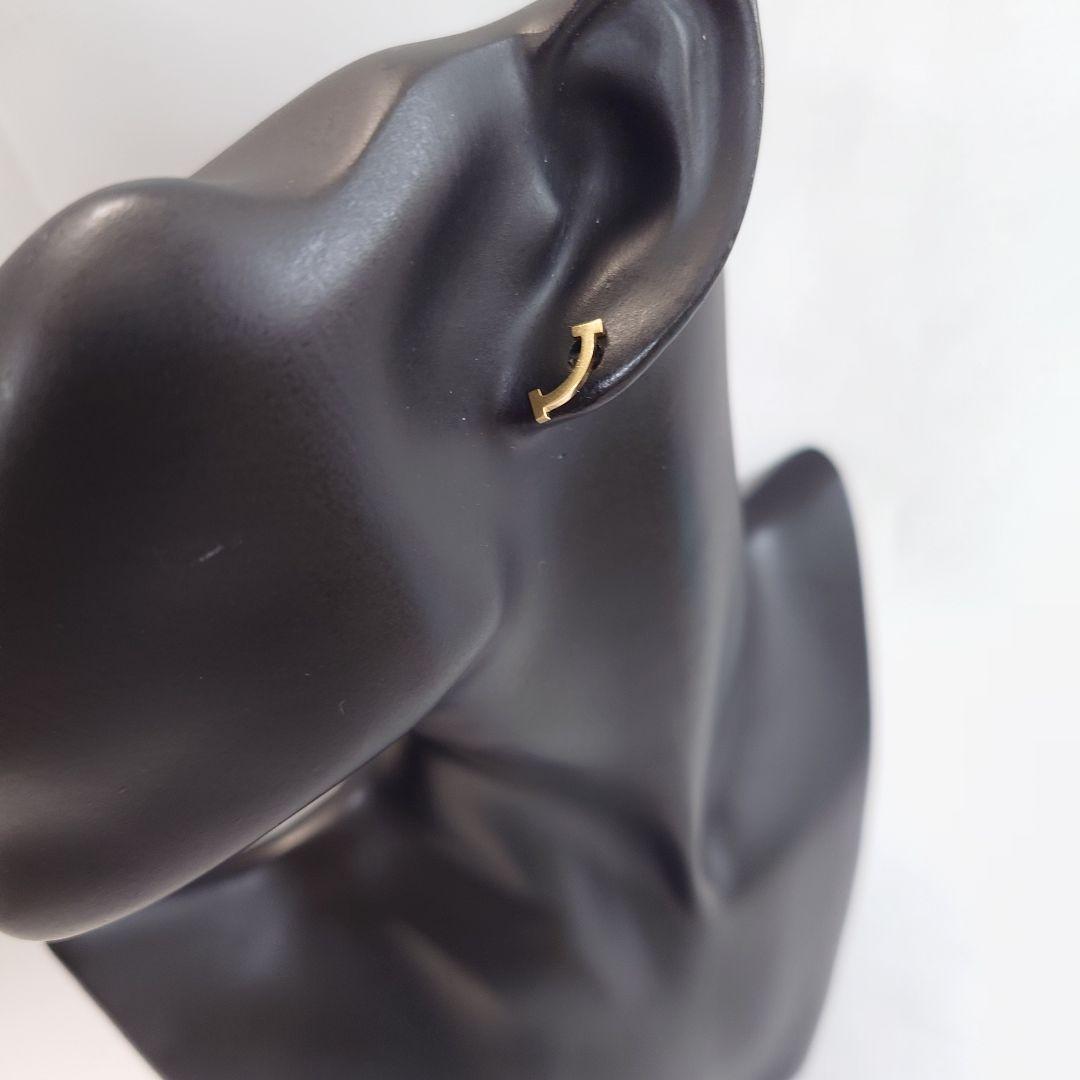 ティファニー K18YG Tスマイル ピアス 片耳用6614