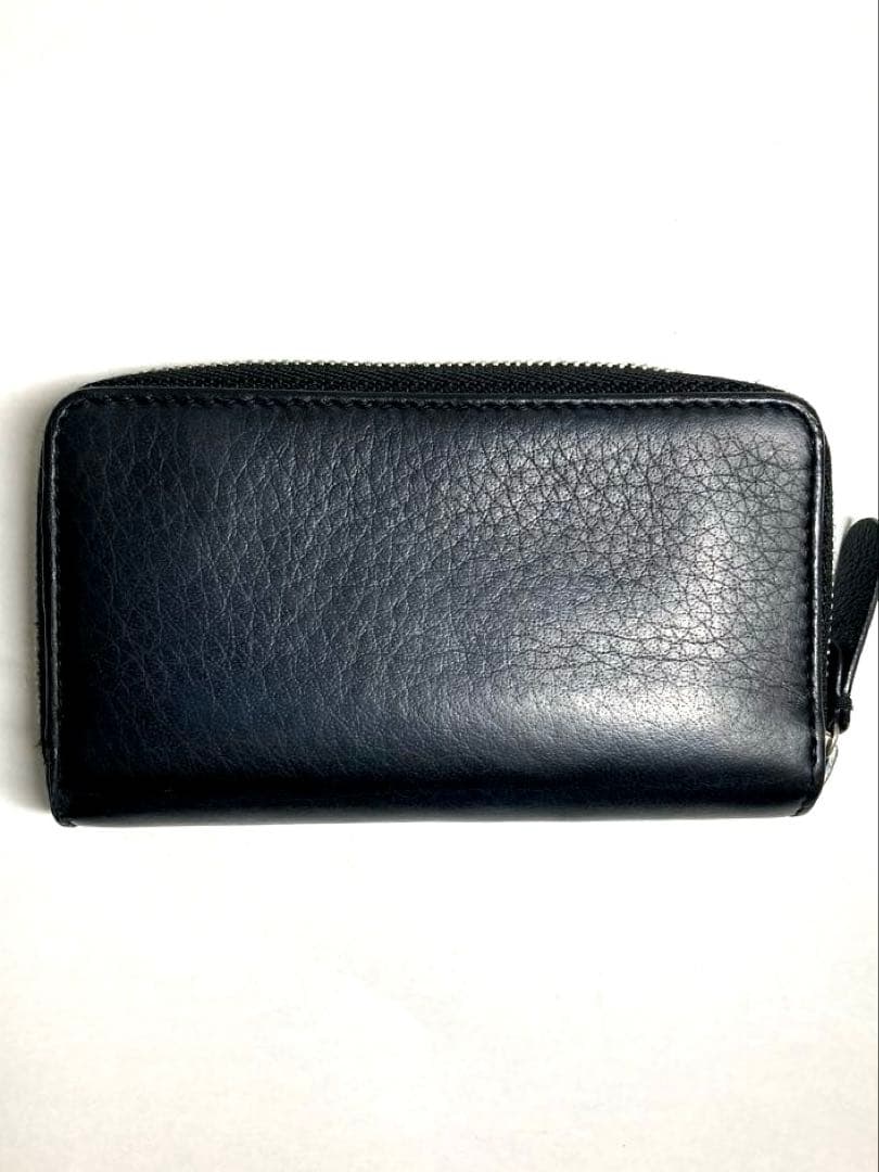 良品　バレンシアガ　レザー　カードケース　ケース　ブラック系