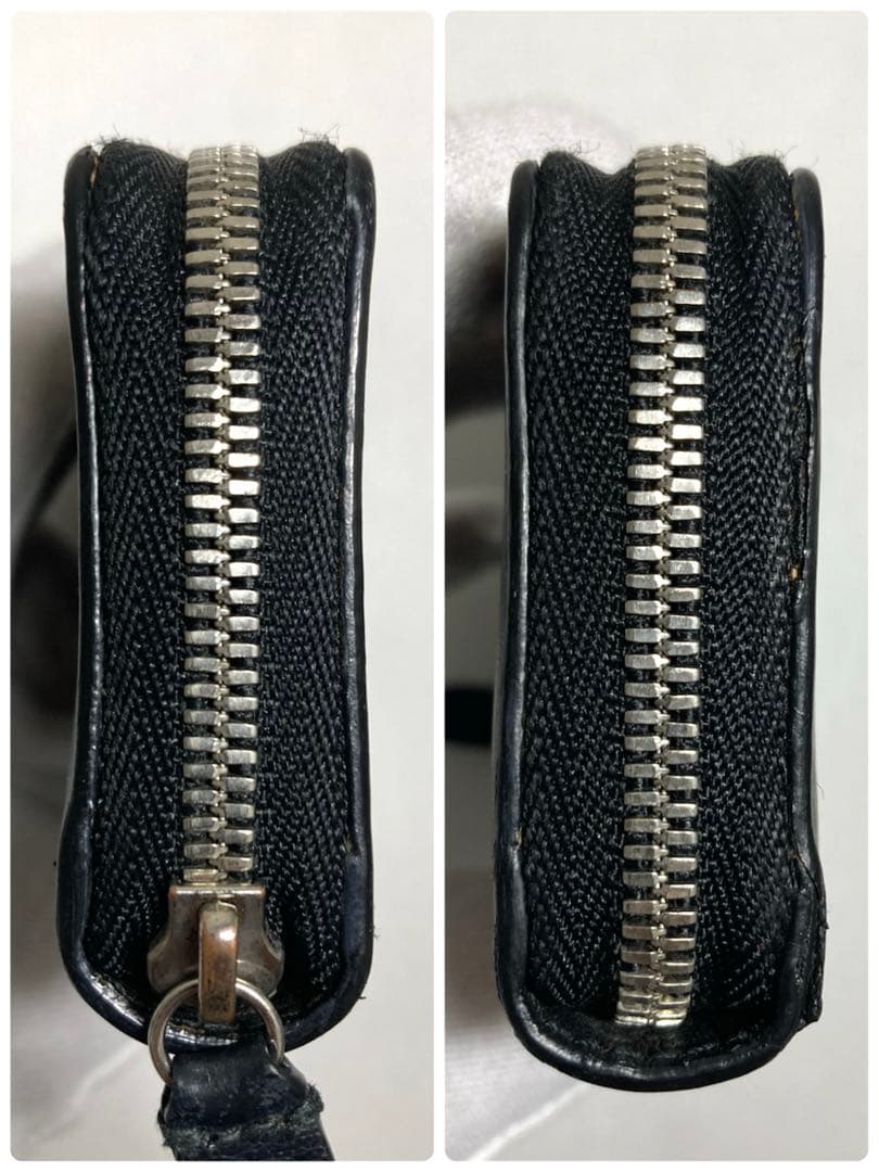 良品　バレンシアガ　レザー　カードケース　ケース　ブラック系