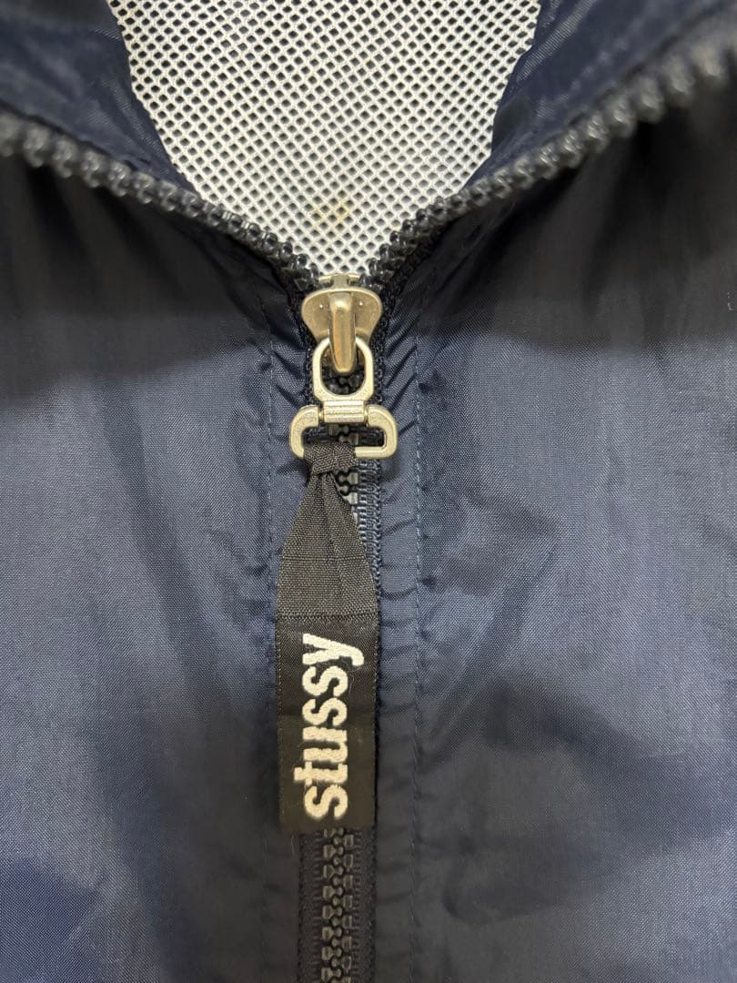 90s- old stussy ナイロンジャケット USA製 ネイビー L