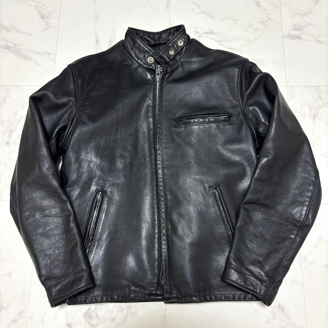 Schott 641 シングルライダース USA製 ボア付き レザージャケット