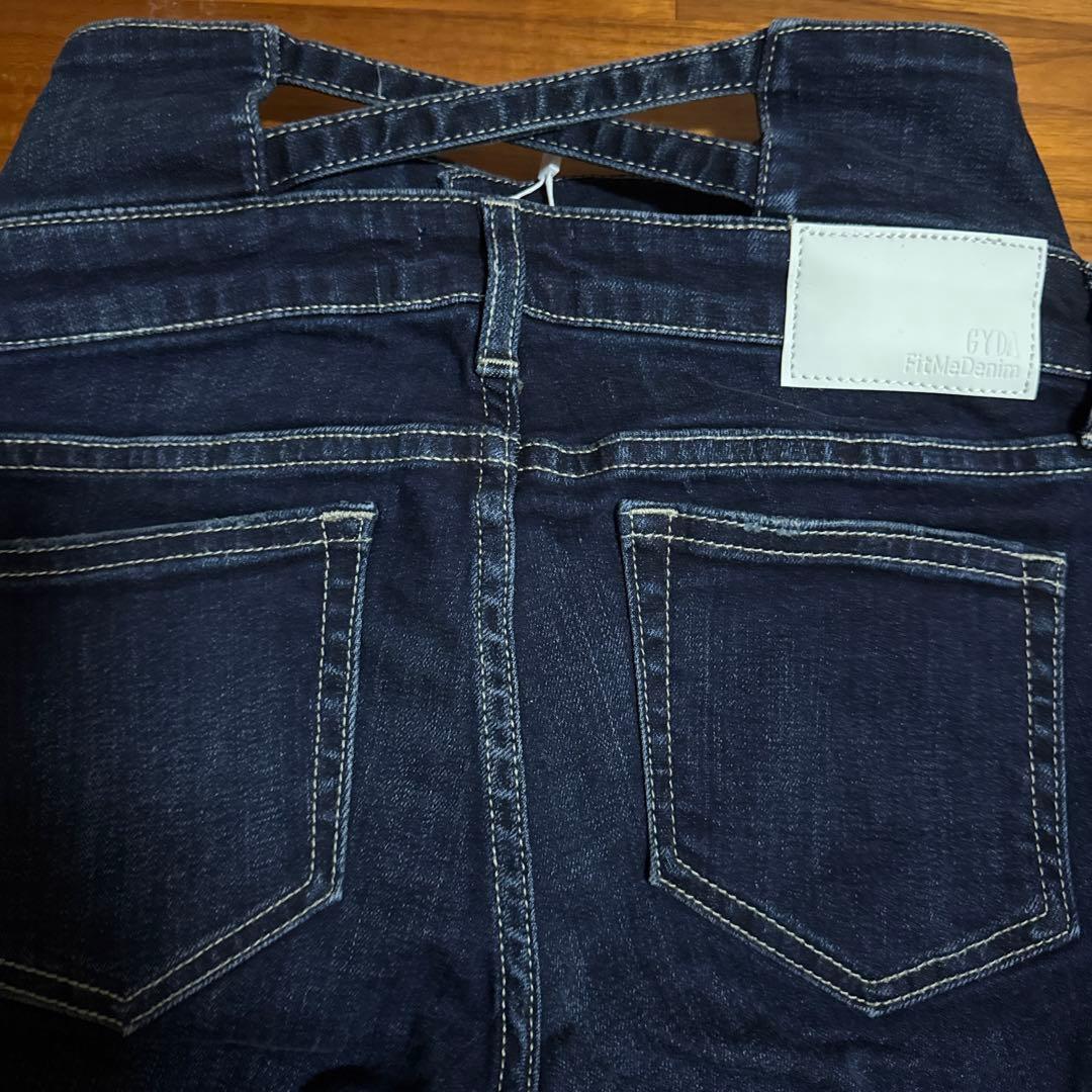 GYDAハイウエストスキニーデニム インディゴブルー