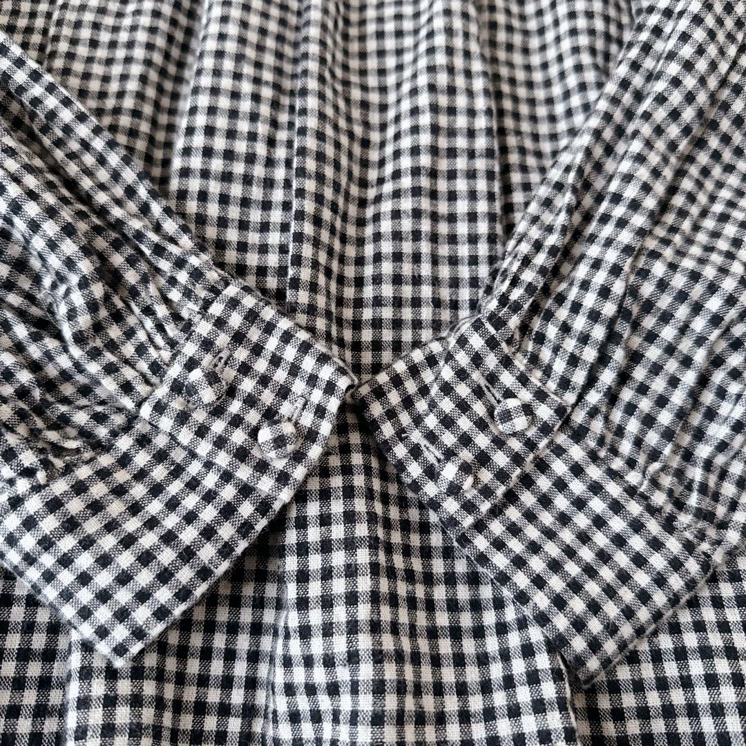 完売品✨美品✨オオカミとフクロウ ギンガムチェック ブラウス 長袖 丸襟