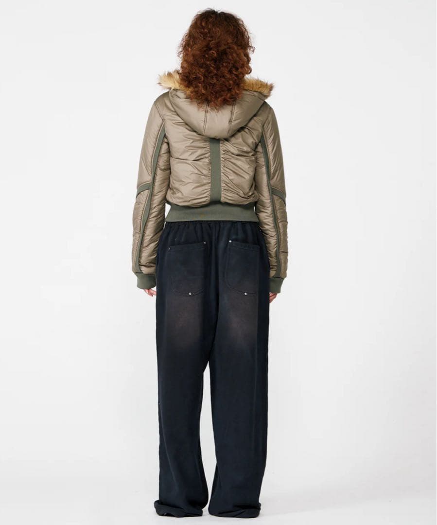 ジャケット・アウター beeden SWITCHING RIB 2WAY PUFFER JACKET