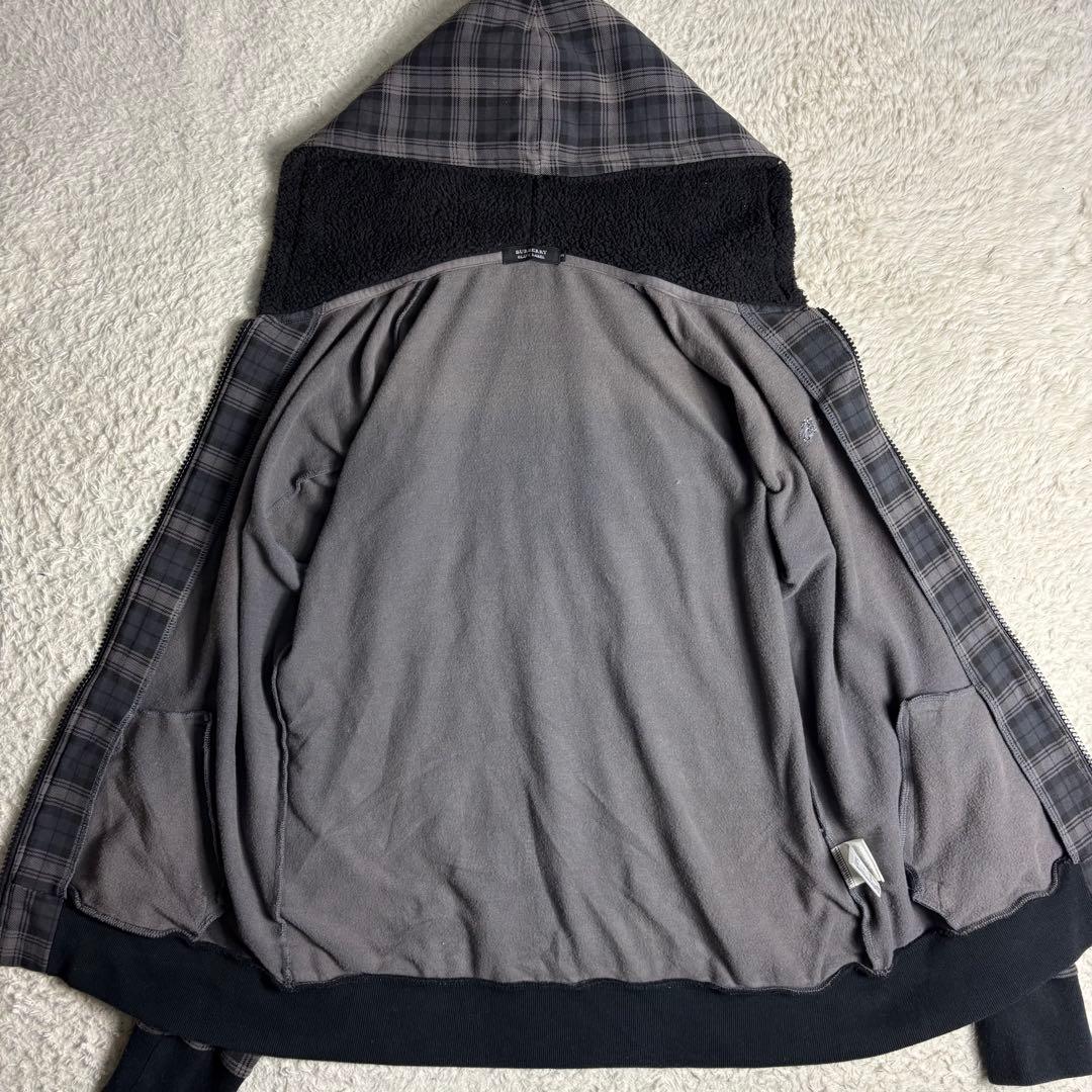 BURBERRY BLACK LABEL ジップパーカー ノバチェック メンズ