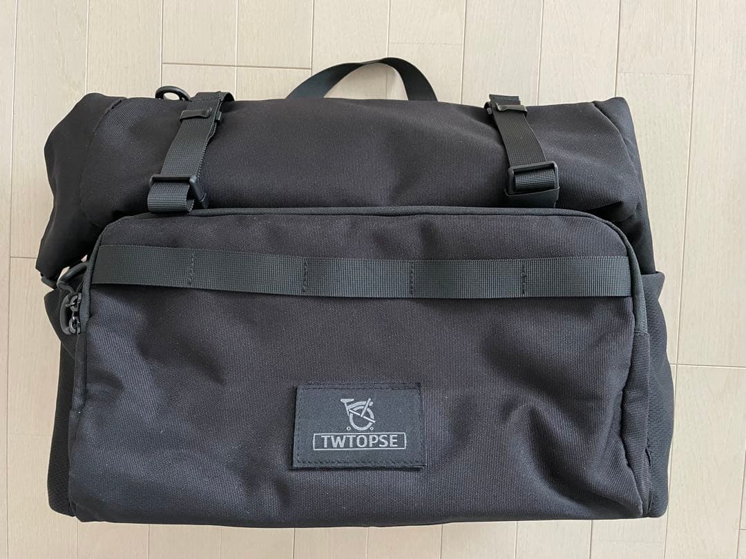 Brompton用 TWTOPSEロールトップTバッグ ブラック27.5ℓ