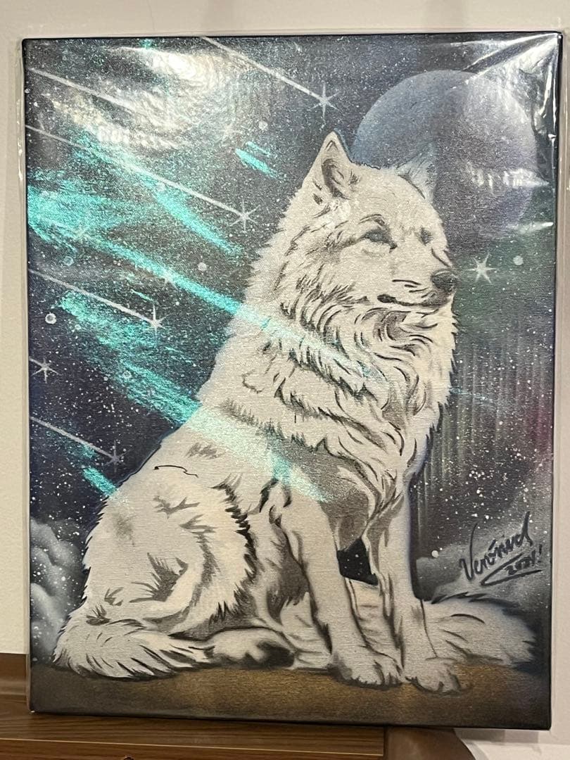 スプレーアート　エデン　Instagra オオカミのスプレーアート
