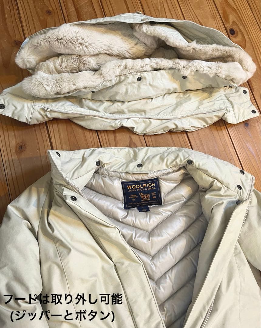 WOOLRICH ウールリッチ ホワイト ロング ダウン S