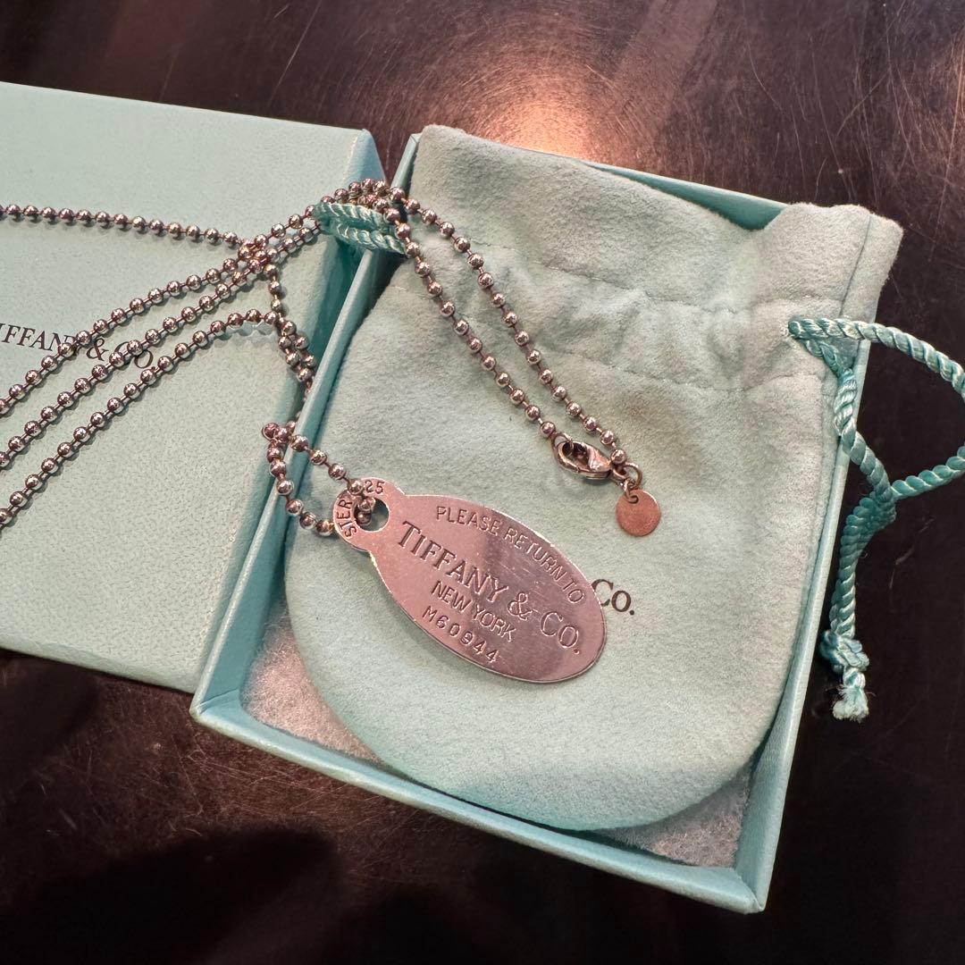 Tiffany＆Co. オーバルタグ ネックレス シルバー925