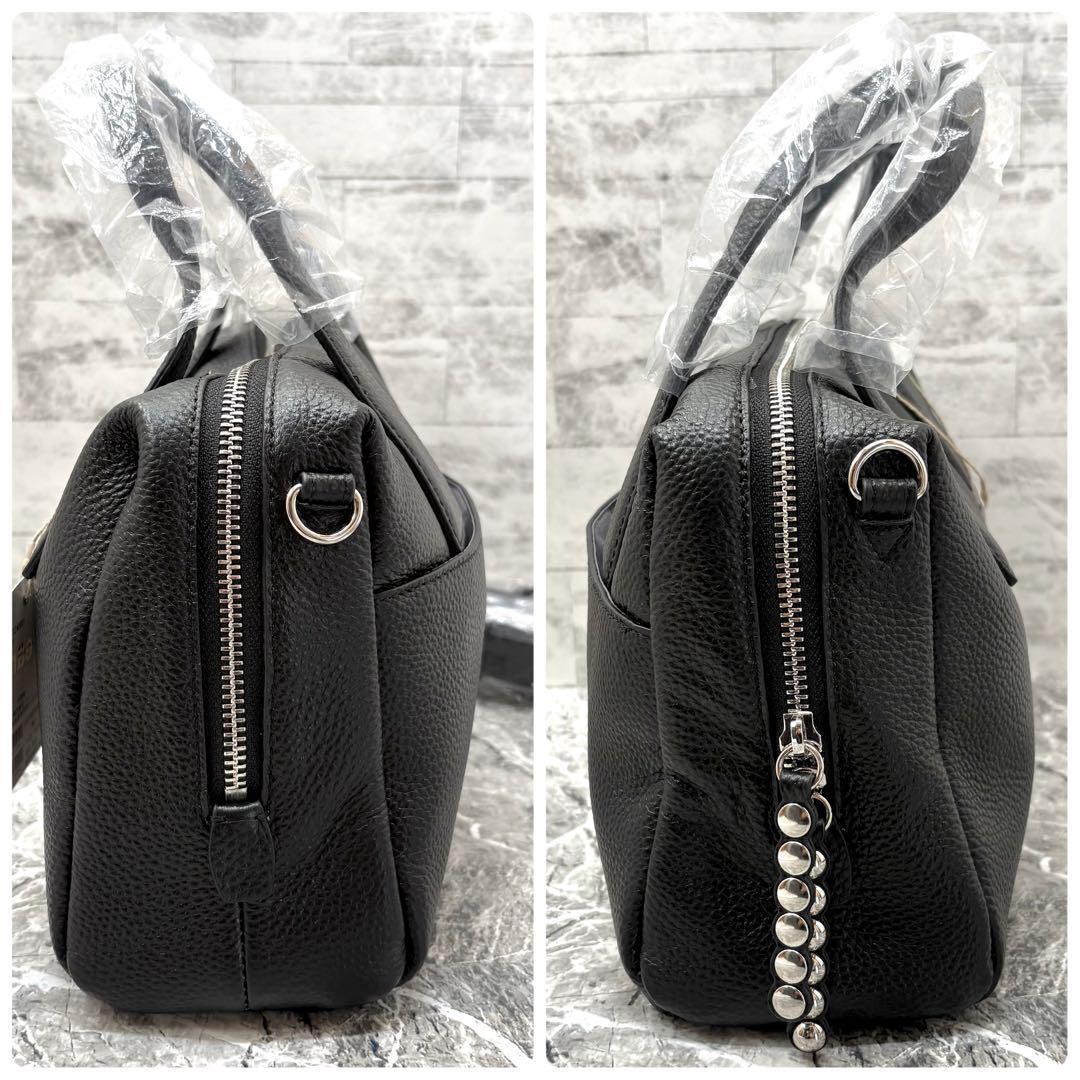 新品✨ イアパピヨネ スタッズ ボストンバッグ 2way ブラックショルダー