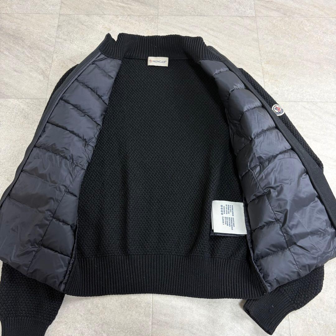 極美品 MONCLER モンクレール ハイブリッド ニットダウンジャケット