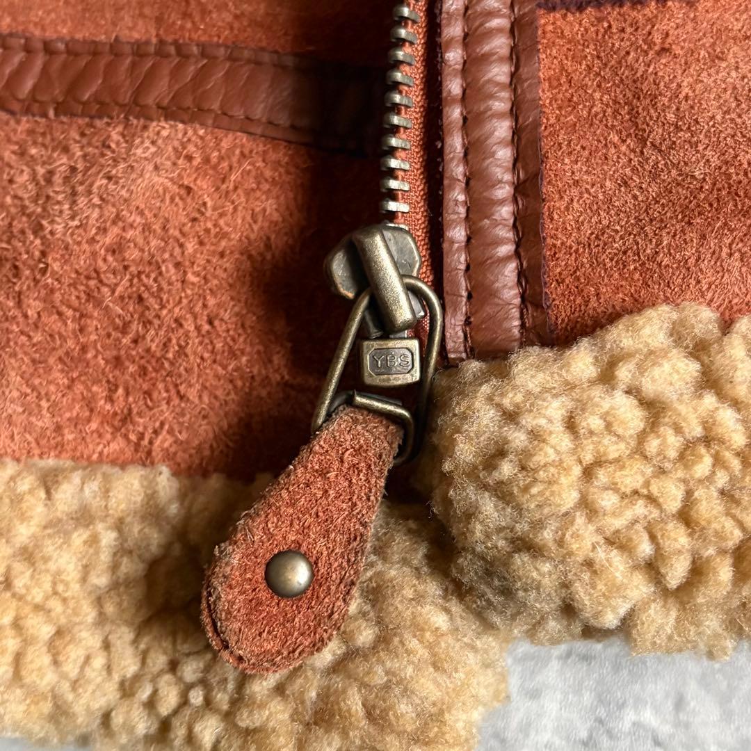 【90s vintage】B-3 フライトジャケット　スエードレザー　本革　短丈