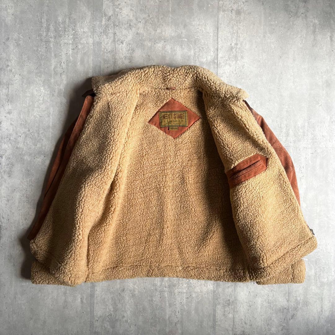 【90s vintage】B-3 フライトジャケット　スエードレザー　本革　短丈