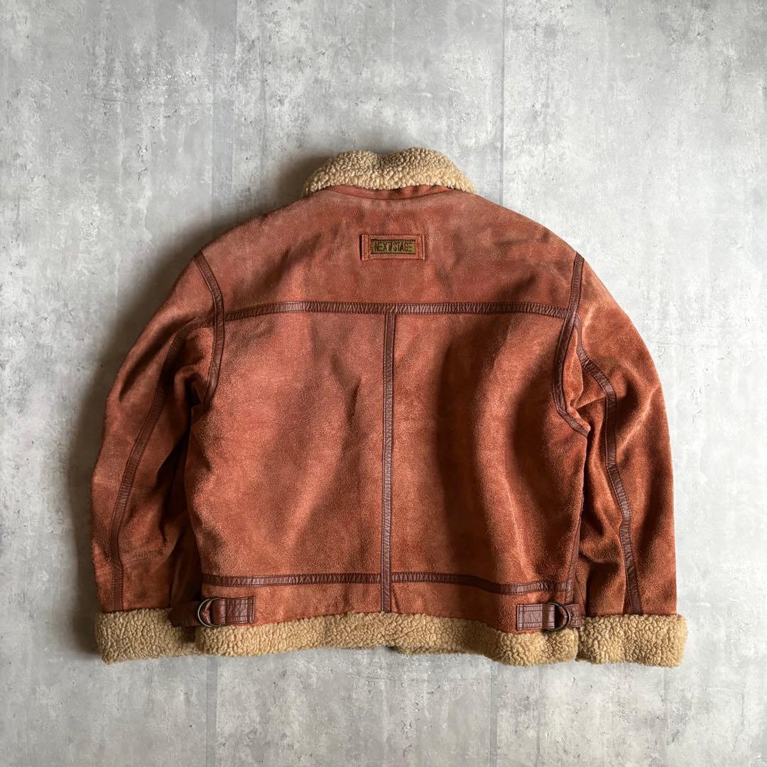 【90s vintage】B-3 フライトジャケット　スエードレザー　本革　短丈