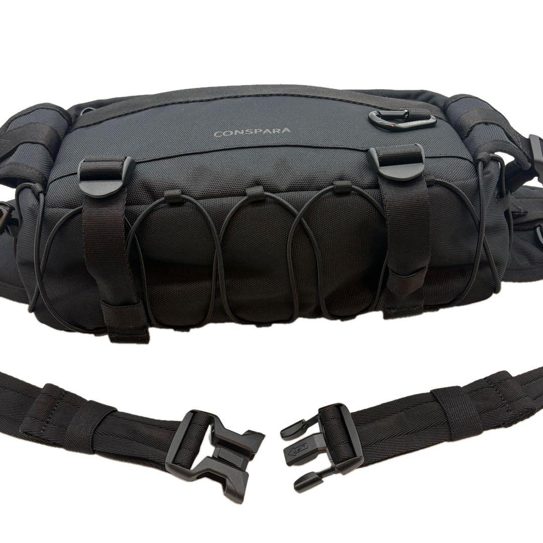 未使用　CONSPARA　最強トラベル　防刃ボディバッグ　TSAロック付き　黒