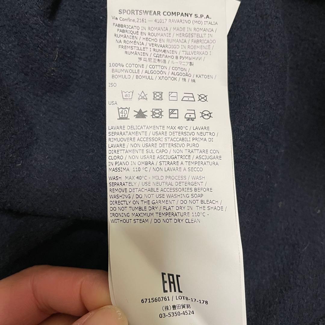 STONE  ヘンリーネック　トレーナー　ネイビー　Lサイズ